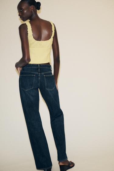 TOP BIMATIÈRE INTERLOCK POPELINE - Jaune de Zara - Image 3