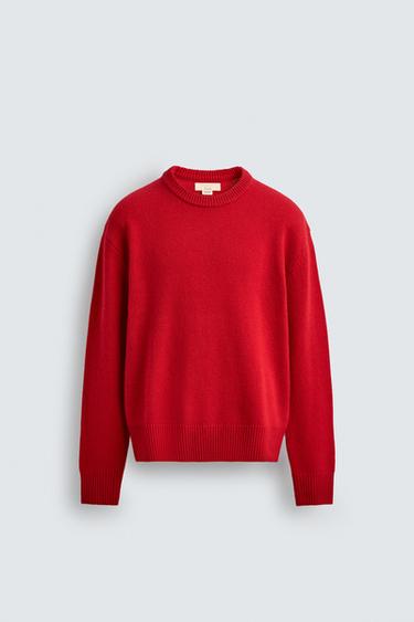 Zara WOOL - CASHMERE LIMITED EDITION JUMPER - Red