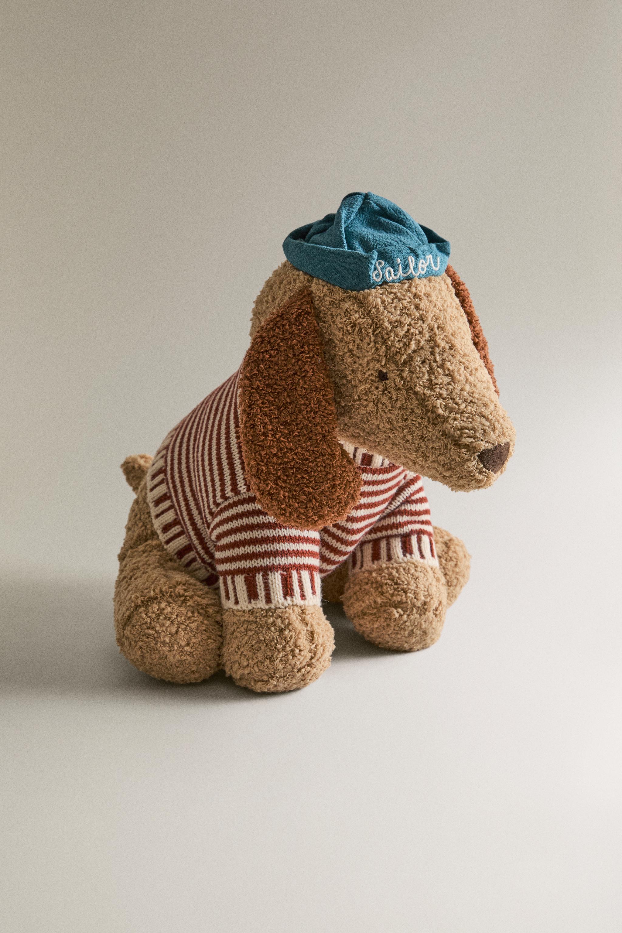 KIDS' DOG PLUSH TOY — Brown