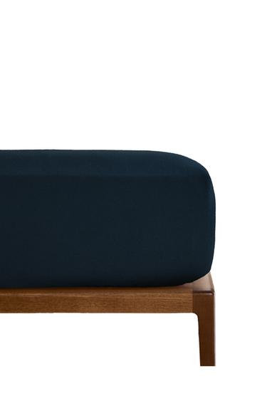 WASHED COTTON PERCALE FITTED SHEET X SOCIETY LIMONTA - Blue by Zara