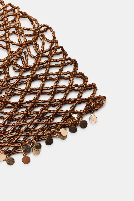 CASQUETTE FANTAISIE PAILLETTES - Bronze de Zara - Image 3