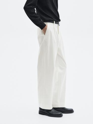 Zara Darted wide-leg trousers - LIMITED - White