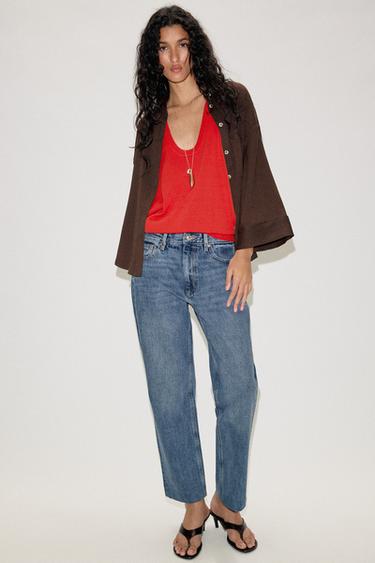 Zara Z1975 HI-RISE SLIM JEANS - Blue