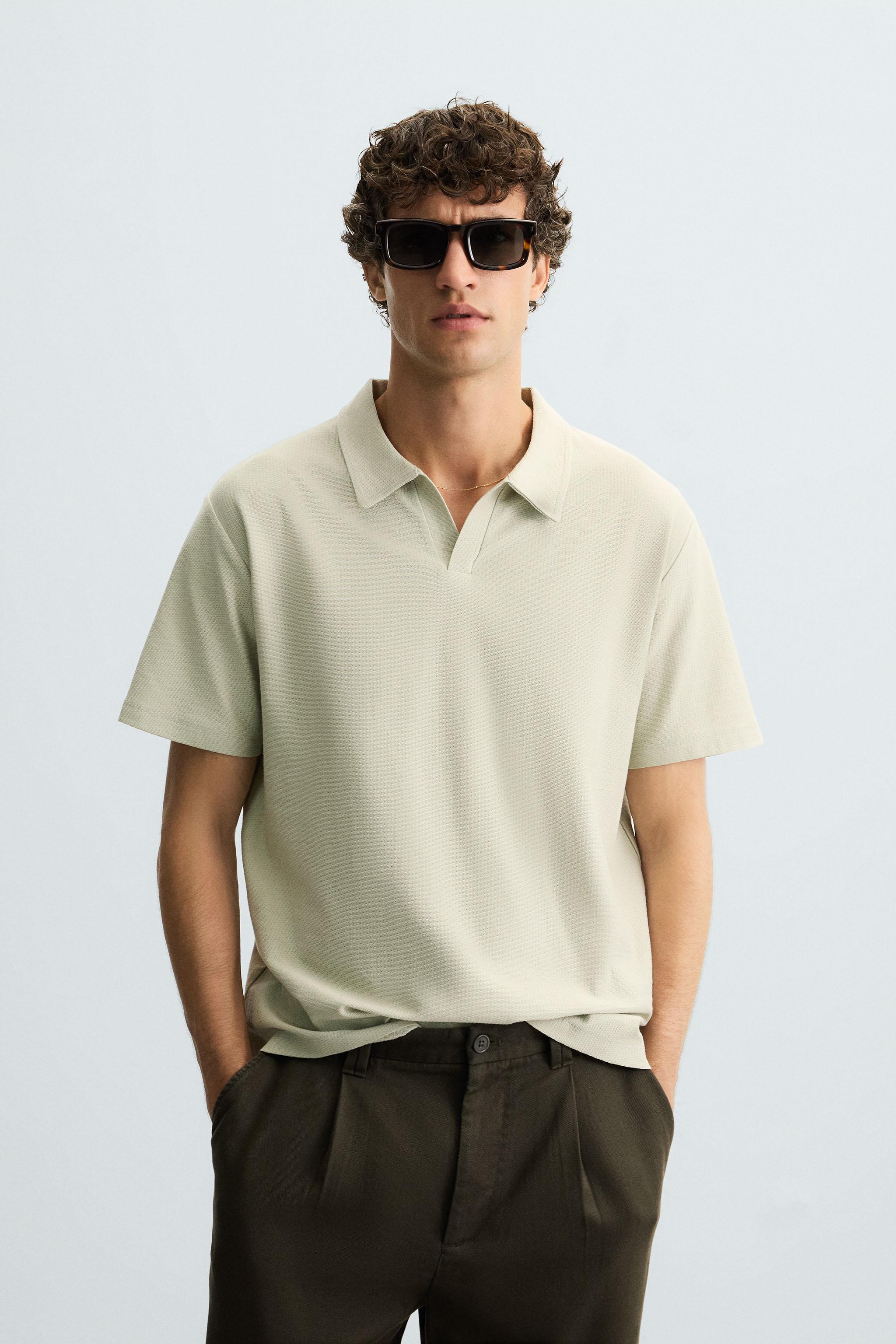 テクスチャーポロシャツ - オフホワイト | ZARA Japan / 日本