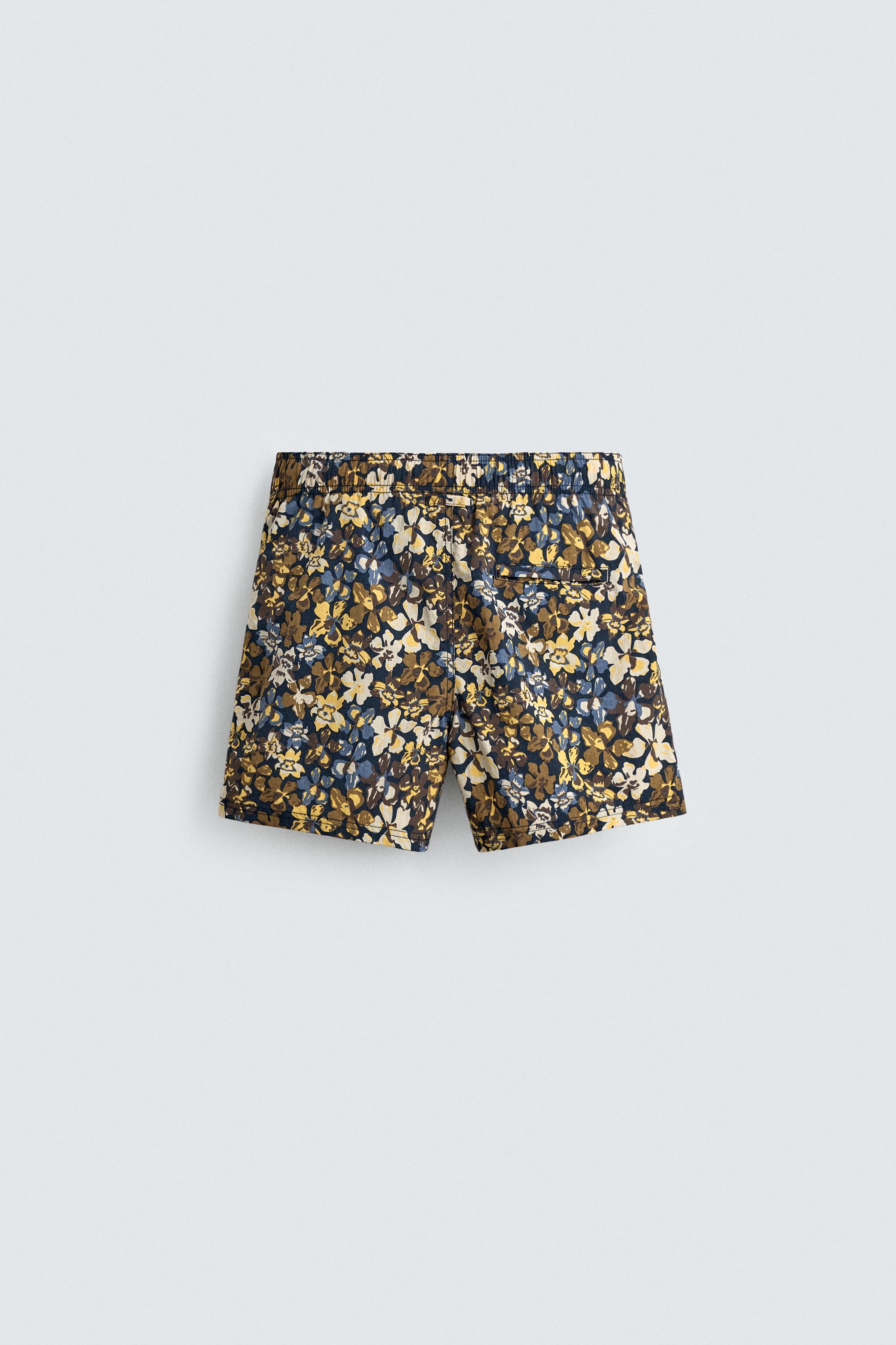 MAILLOT DE BAIN MI-LONG À IMPRIMÉ FLORAL