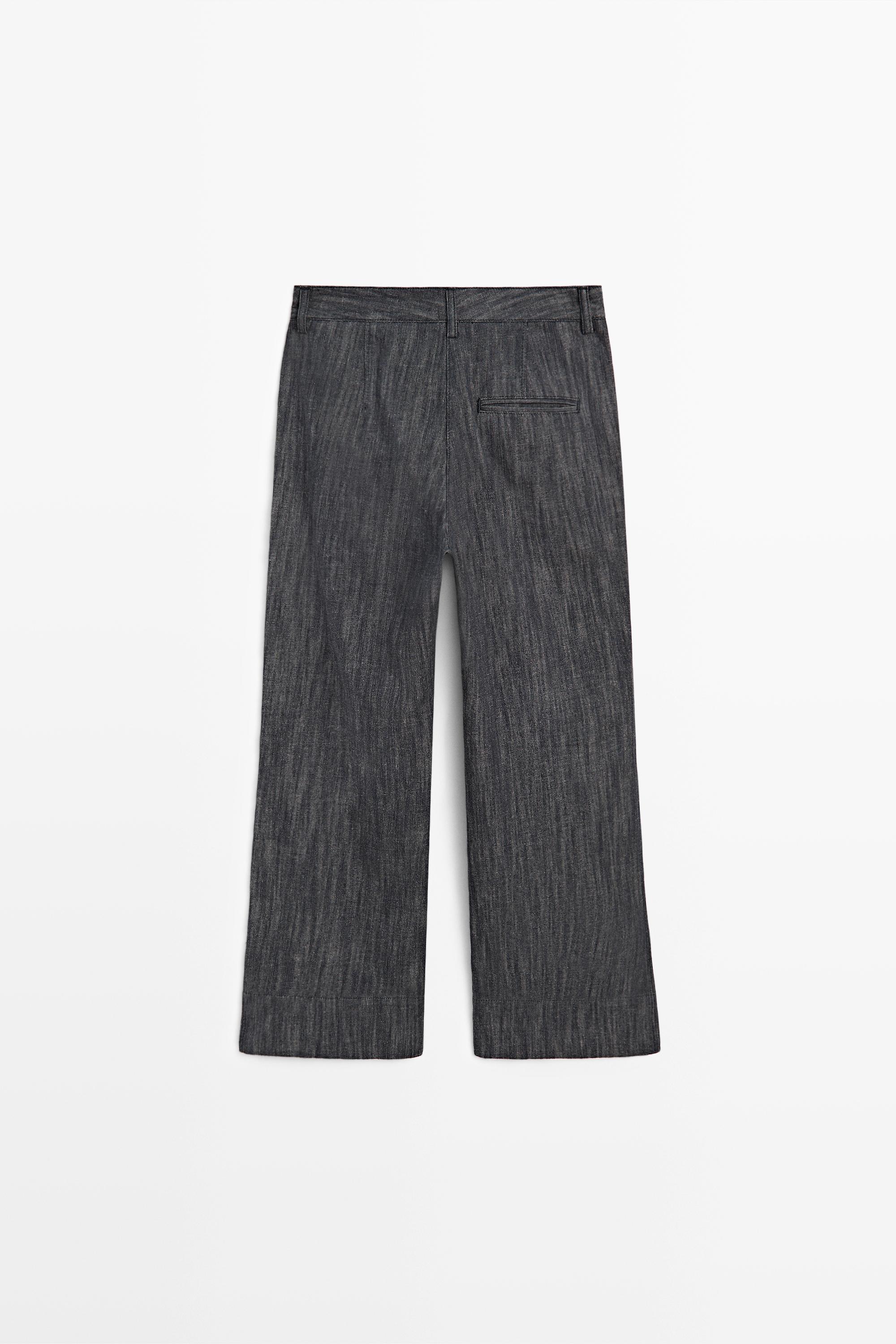 Pantalon flare cropped