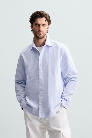 CONTRAST STRIPED SHIRT - striped by Zara