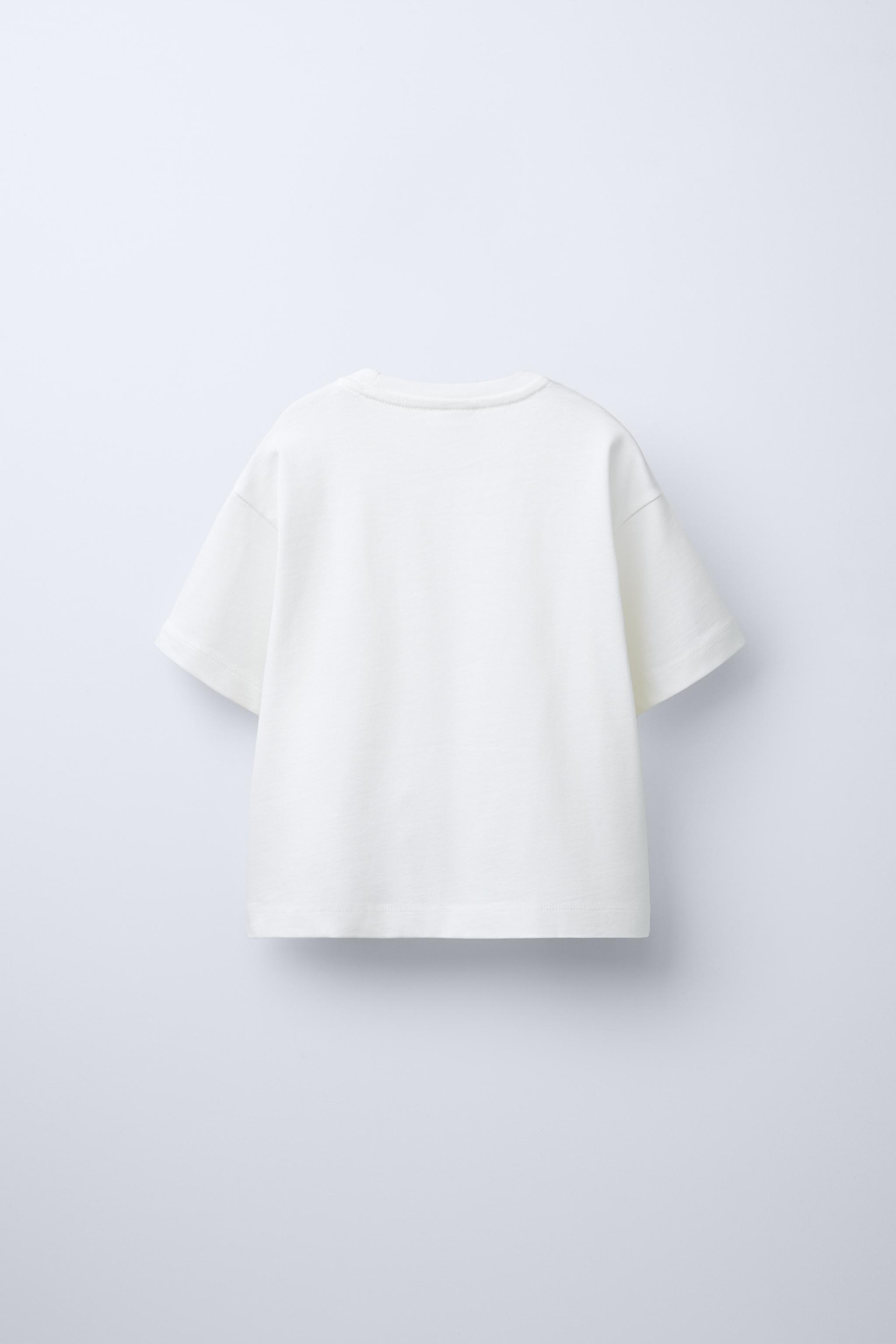 ★新品未使用★TRANOIHAVE pearl T-shirt WHITE PRINTED T-SHIRT - Oyster-white | ZARA Thailand