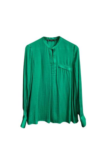 CAMICIA VERDE IN VISCOSA