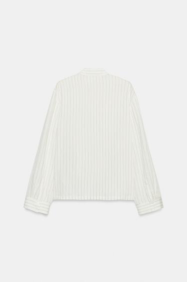 CHEMISE À RAYURES BRANDENBOURGS ZW COLLECTION - Écru de Zara - Image 7