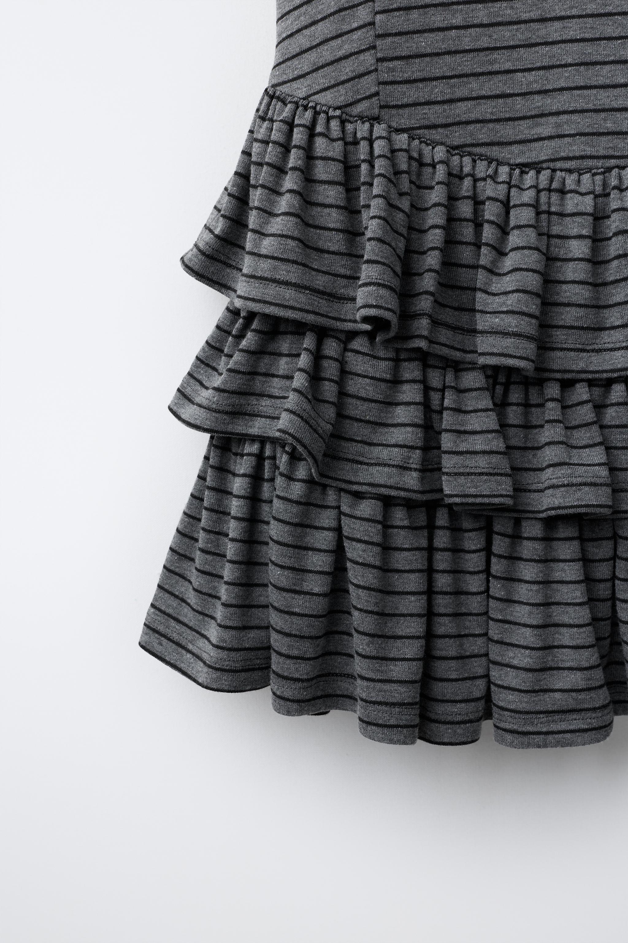 STAR STUDDED RUFFLE DRESS