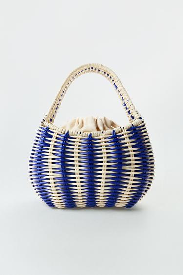 BOLSO RÍGIDO DE MANO - Azul de Zara