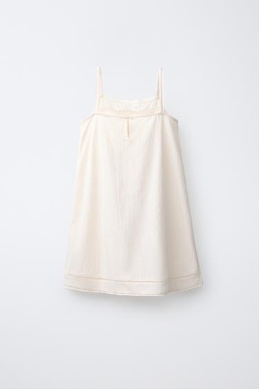 6-14 ANS/ CHEMISE DE NUIT EN DENTELLE - Écru de Zara - Image 1