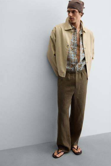 BLOUSON RELAXED FIT DOUBLURE CONTRASTANTE - Marron clair de Zara - Image 6