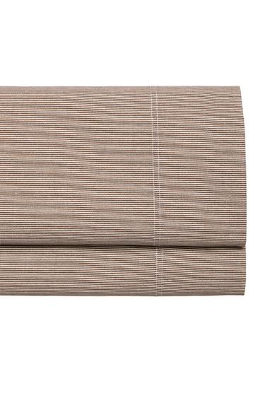 Zara FADED STRIPED COTTON FLAT SHEET - Brown