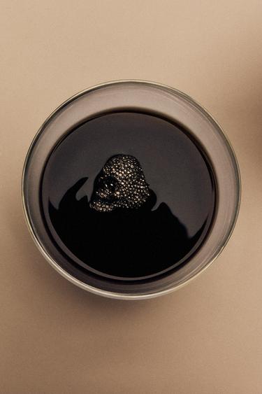 SPARKLY SKULL RING - Anthracite grey by Zara