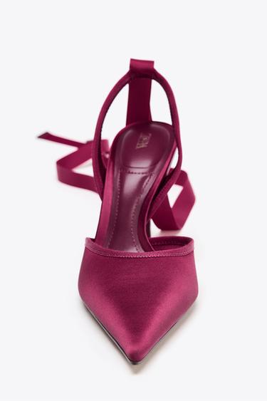 SLINGBACK HEELED SHOES WITH STRAP - Fuchsia by Zara - Image 3