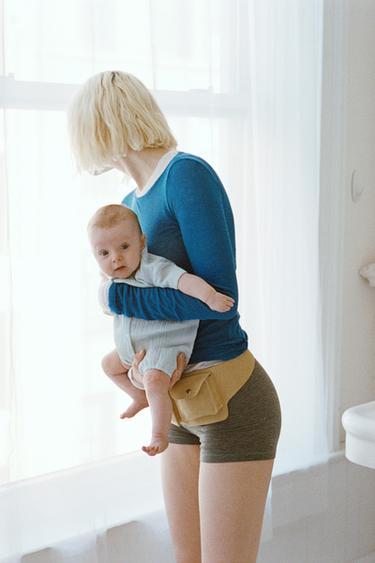 STRIPED ROMPER - Ecru / Blue by Zara