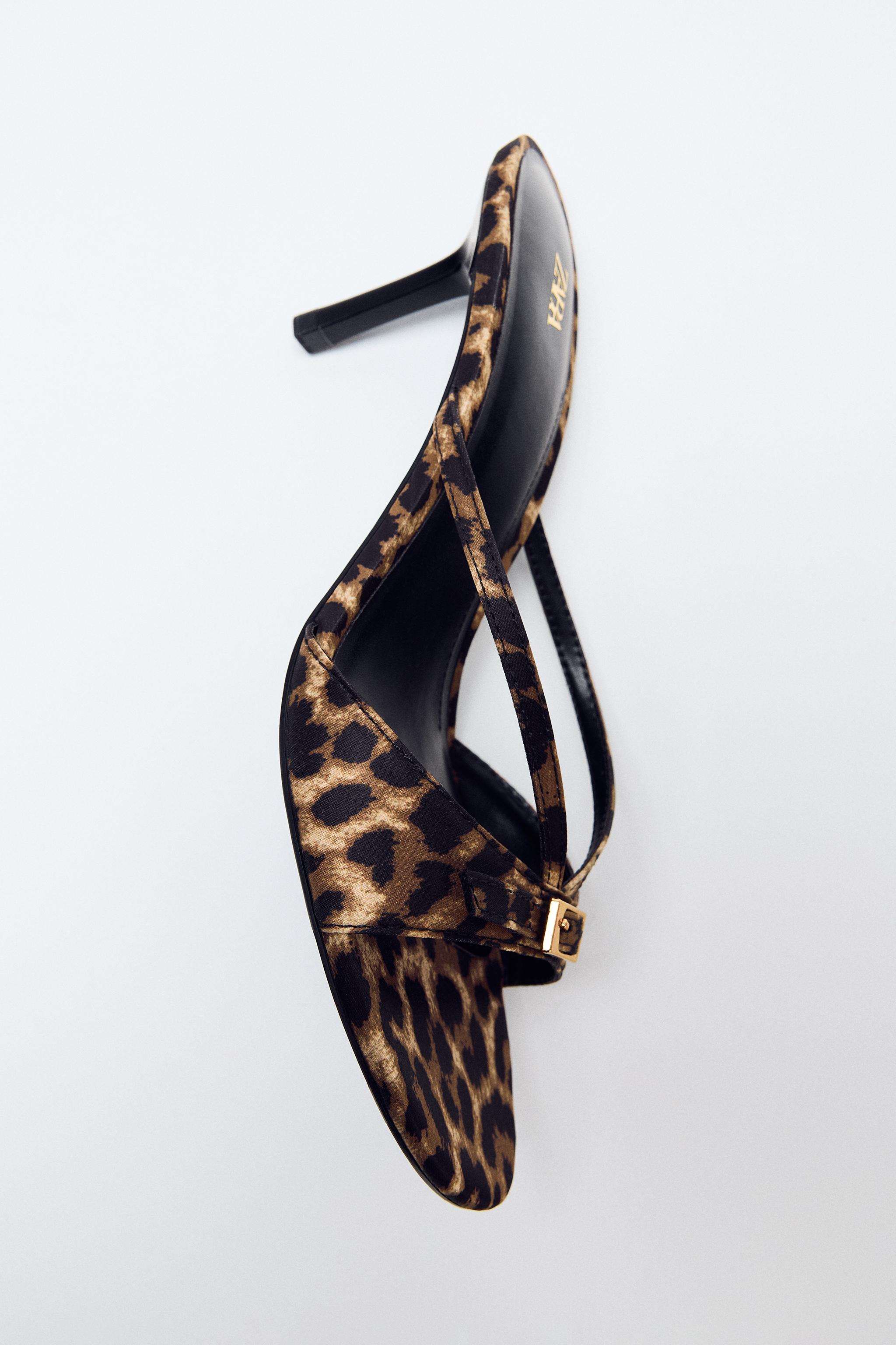 PRINTED HIGH-HEEL SANDALS