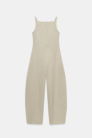 ZW COLLECTION JUMPSUIT WITH OPEN BACK - Beige by Zara - Image 6