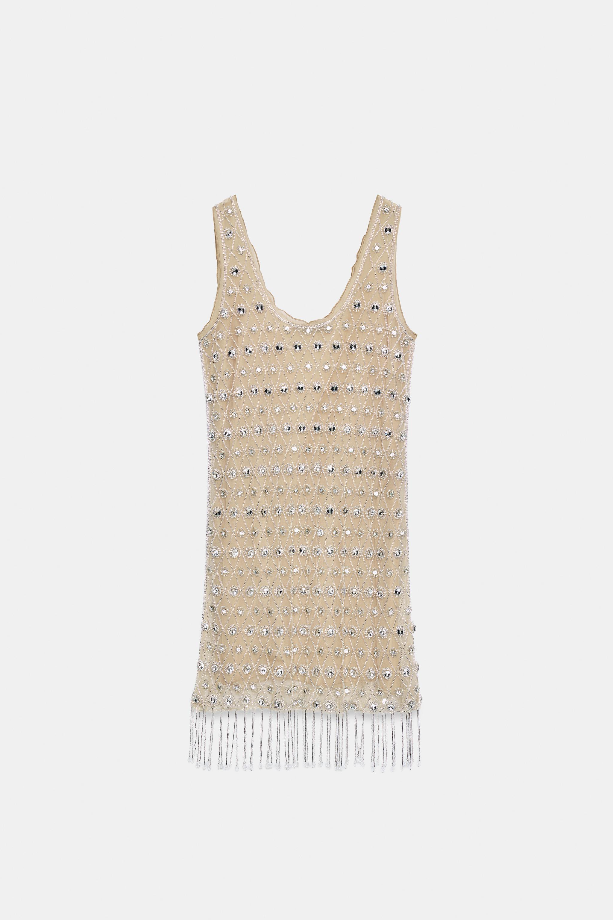 JEWEL BEADED SHORT DRESS