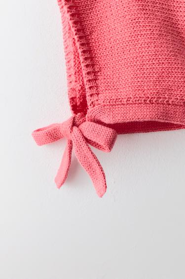 BONNET EN MAILLE DE COTON ÉDITION LIMITÉE - Corail foncé de Zara