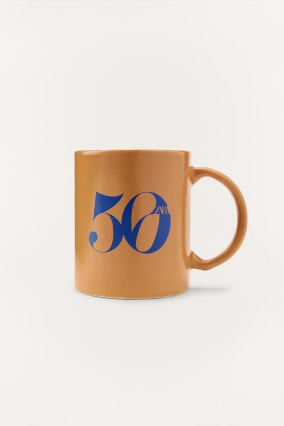 50TH ANNIVERSARY EARTHENWARE MUG