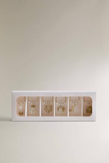 PACK OF SHINY GLASS CHRISTMAS GLASS CHARMS (PACK OF 6) - 990 by Zara - Image 3