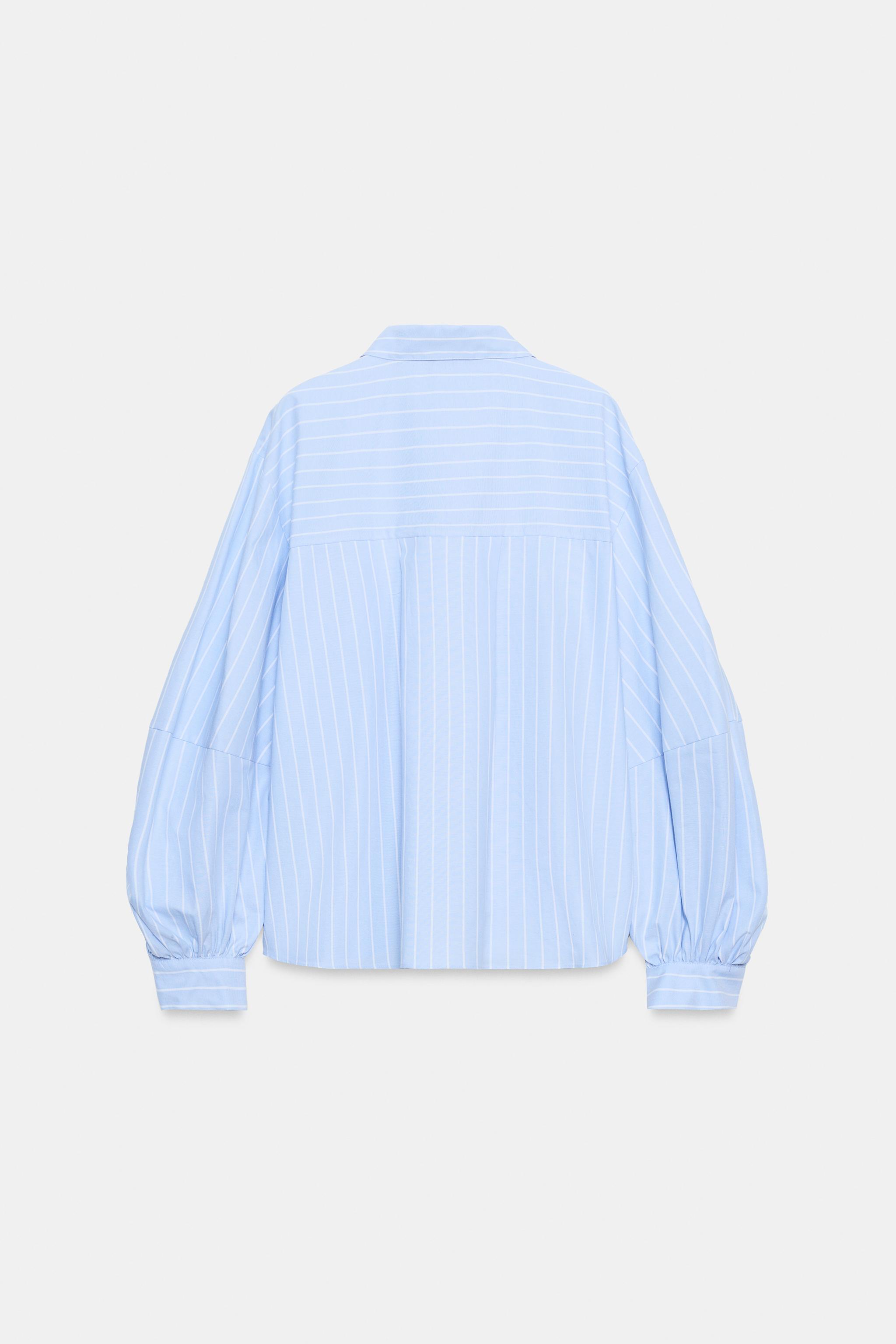 CHEMISE À RAYURES ET MANCHES BOUFFANTES