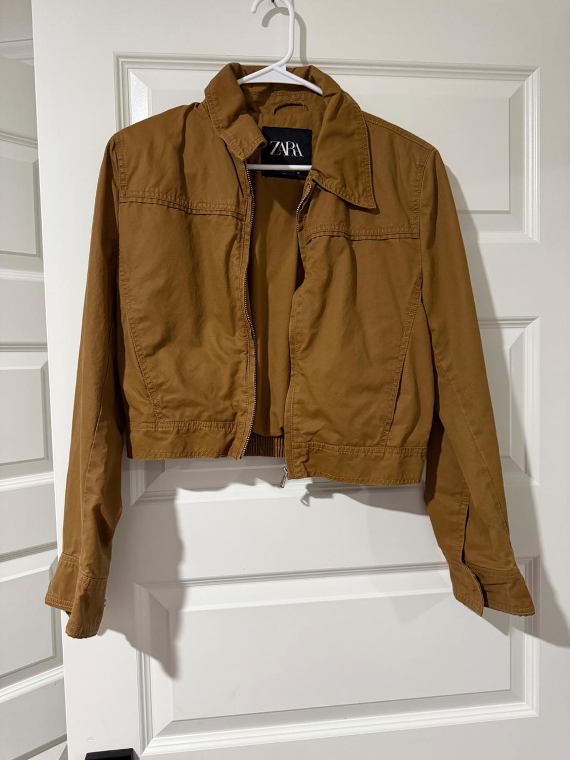 WAXED COTTON CROP JACKET