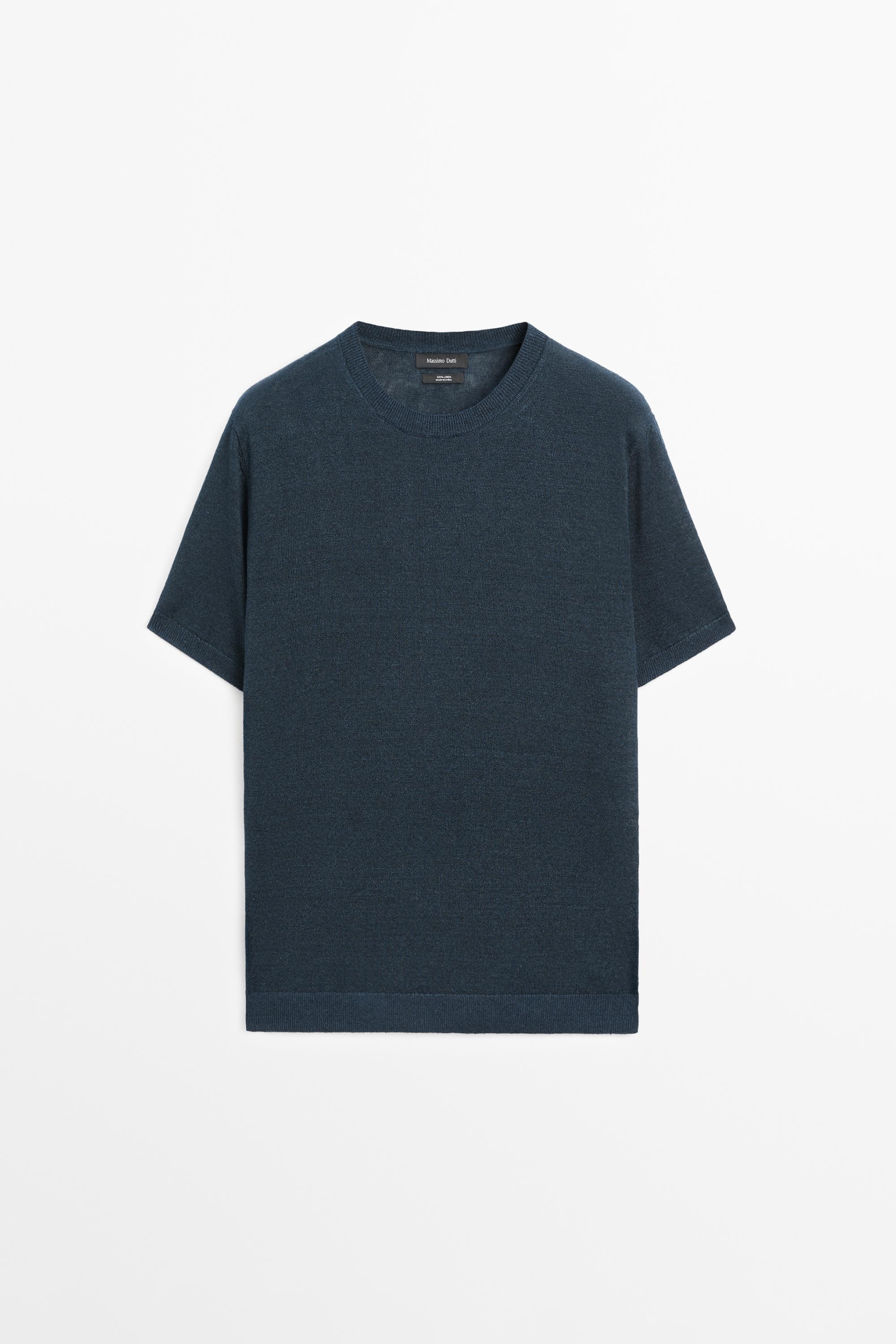 Lightweight 100% linen knit T-shirt