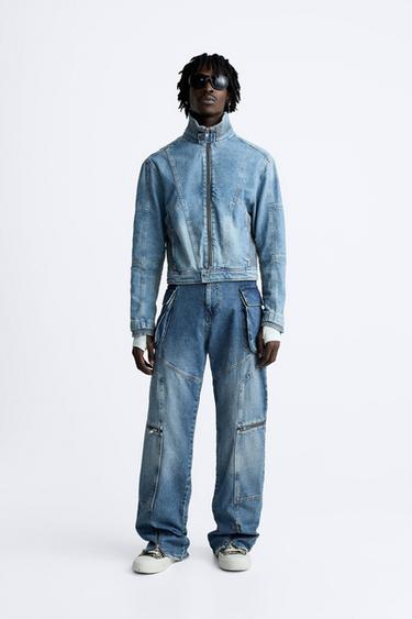 ДЖИНСЫ КАРГО FLARED FIT — СИНИЙ от Zara — изображение 0