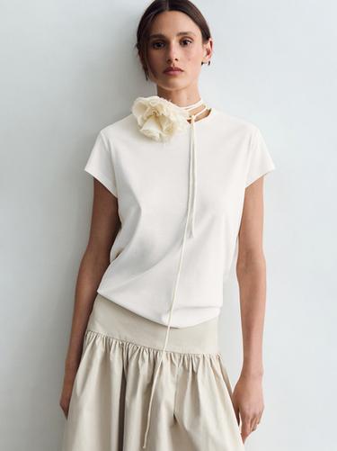 Zara 100% cotton short sleeve T-shirt - White - Image 0