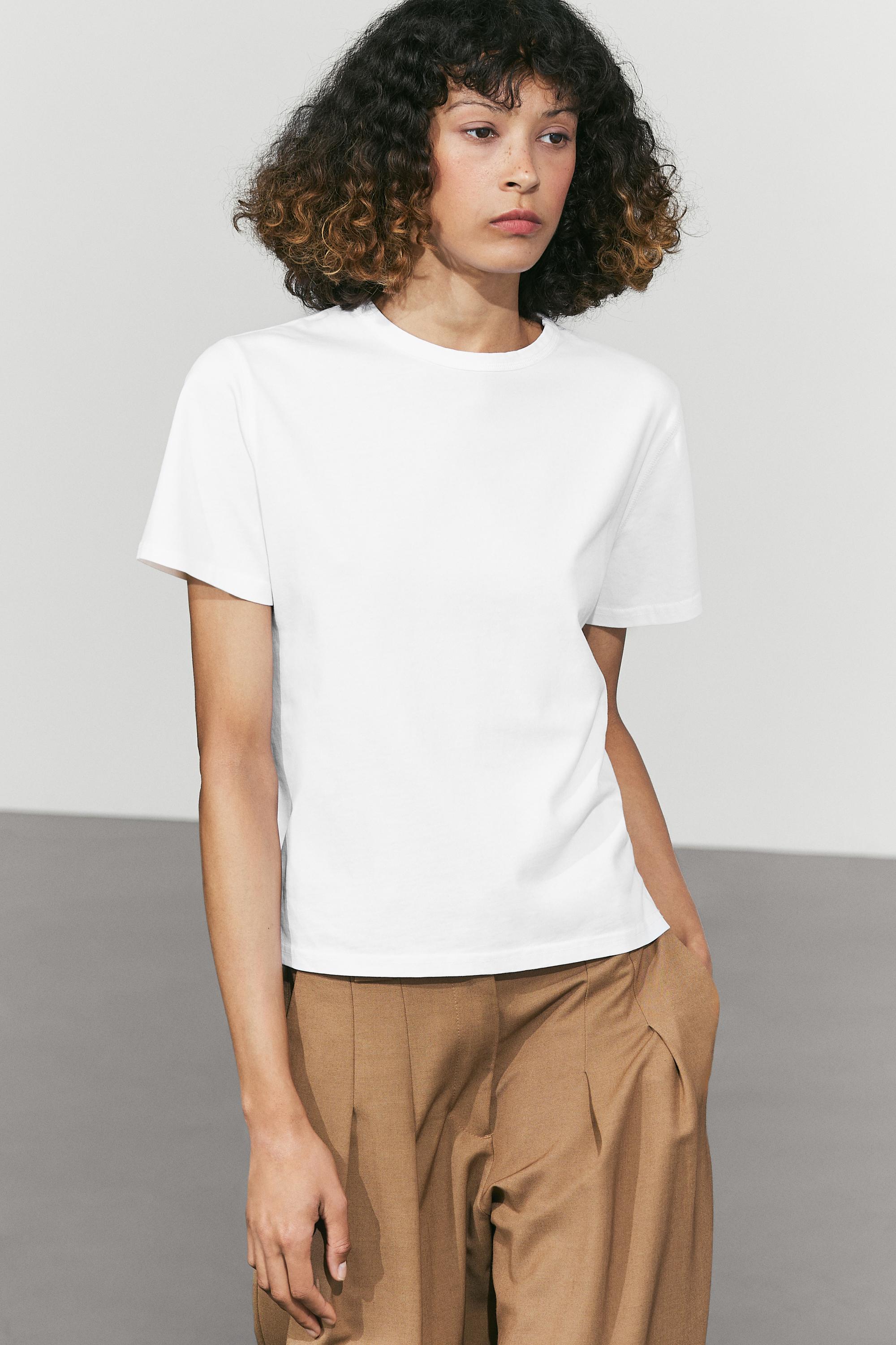 100% cotton short sleeve T-shirt — Oyster-white