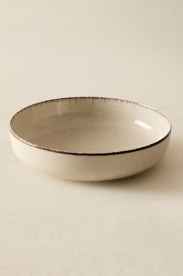 ASSIETTE CREUSE PORCELAINE BORD ANTIQUE - Écru clair de Zara - Image 5