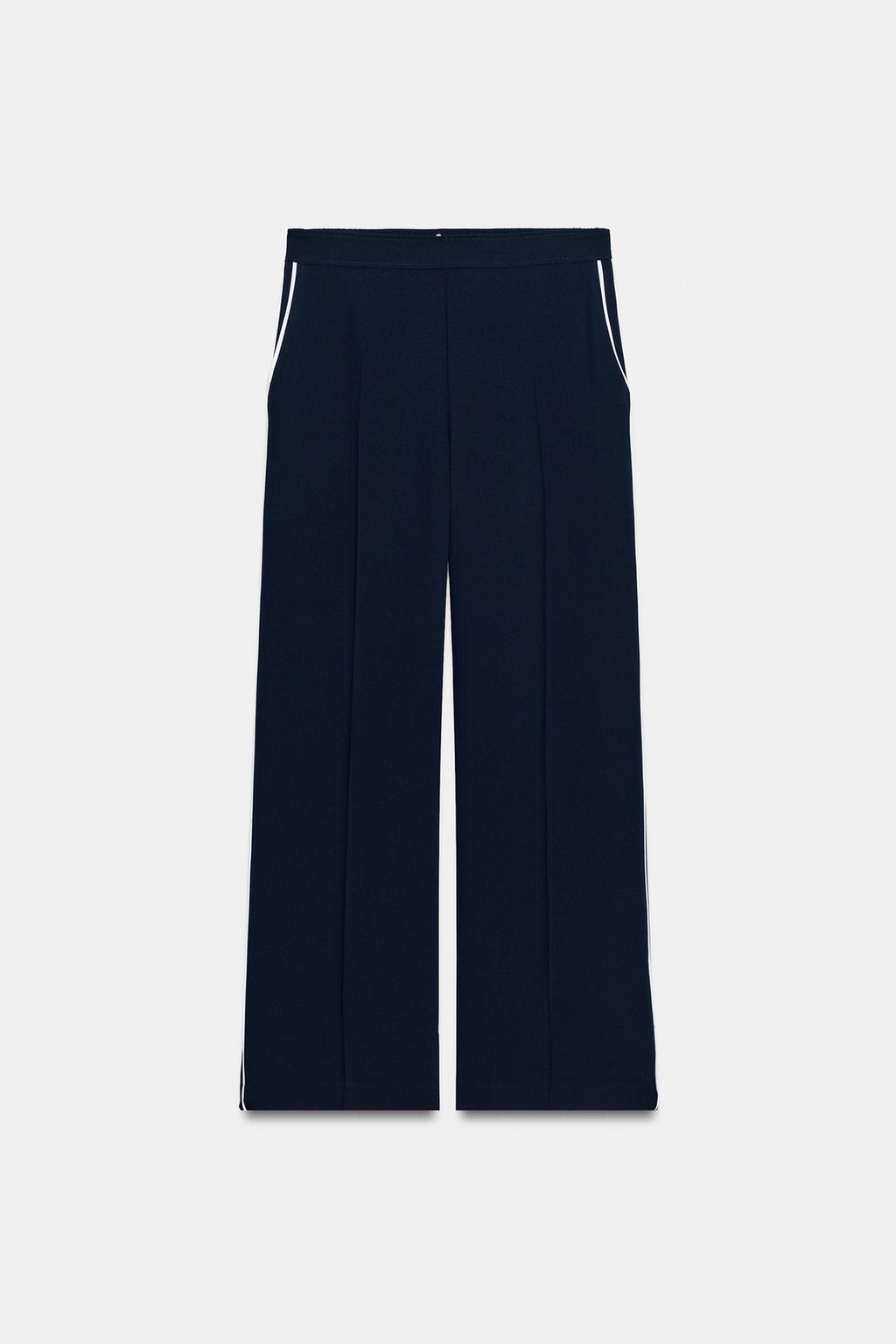 CONTRAST TRIM TROUSERS