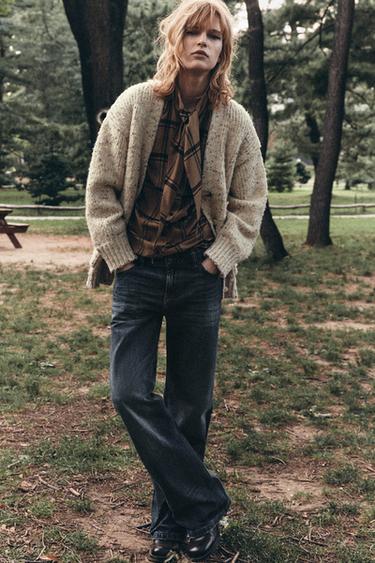 PINCHITA OVERSIZED KNIT CARDIGAN - Sand / Marl by Zara - Image 2