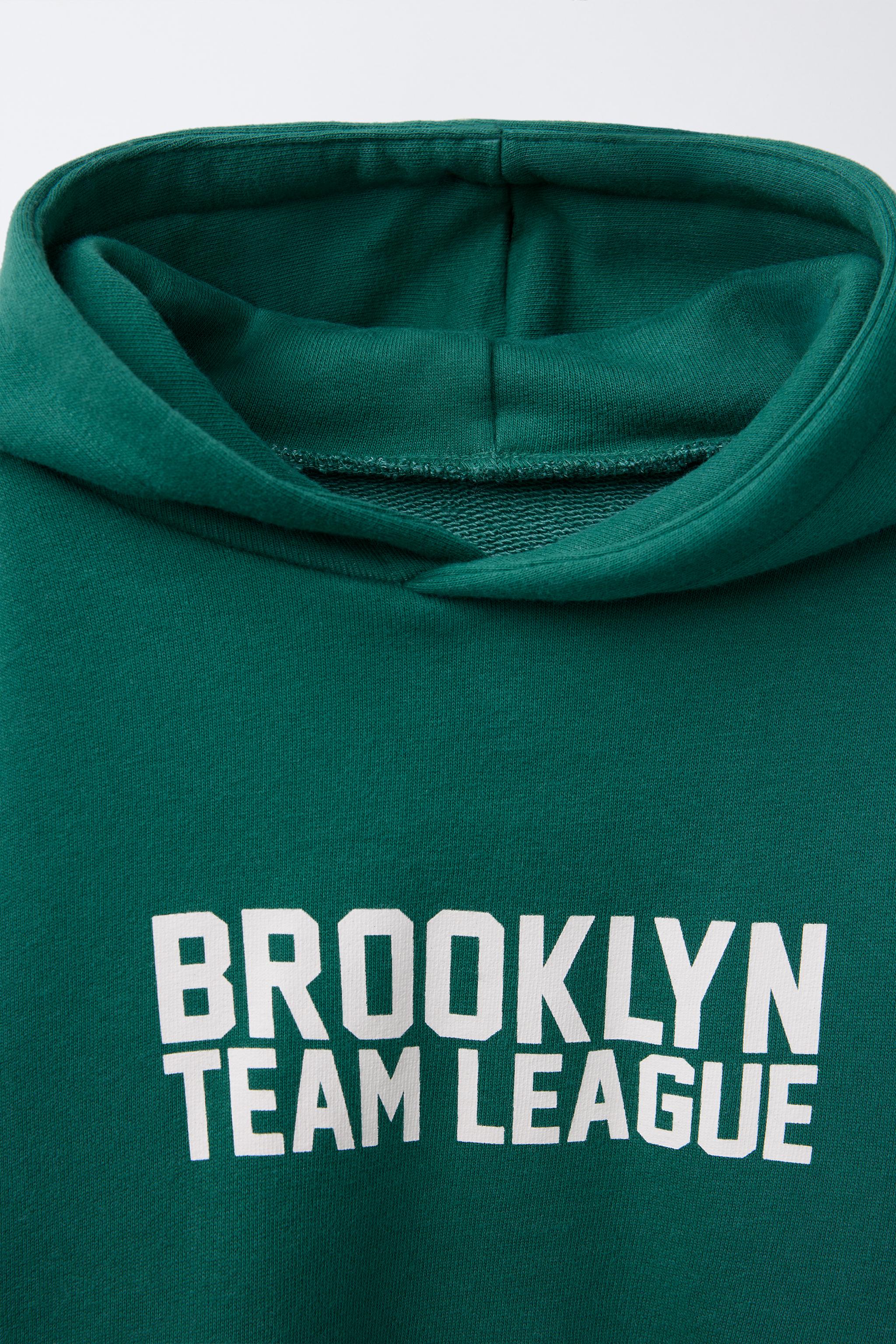 PRINTED HOODIE - Mid-green | ZARA United States