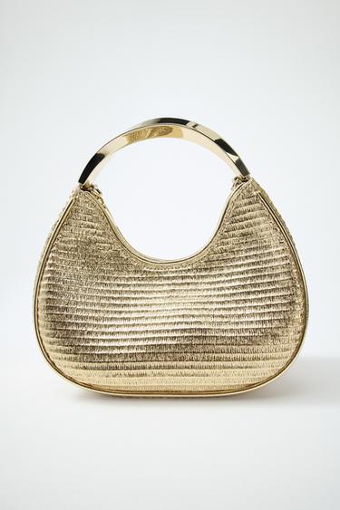 METALLIC HANDLE DETAIL BAG - Golden by Zara