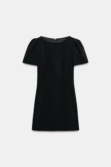 VESTIDO CORTO LISO - Negro de Zara - Imagen 0