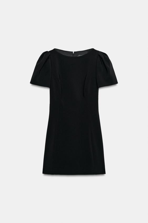 VESTIDO CORTO LISO - Negro de Zara - Imagen 0