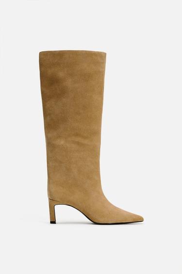 BOTA TACÓN SERRAJE - Tostado oscuro de Zara