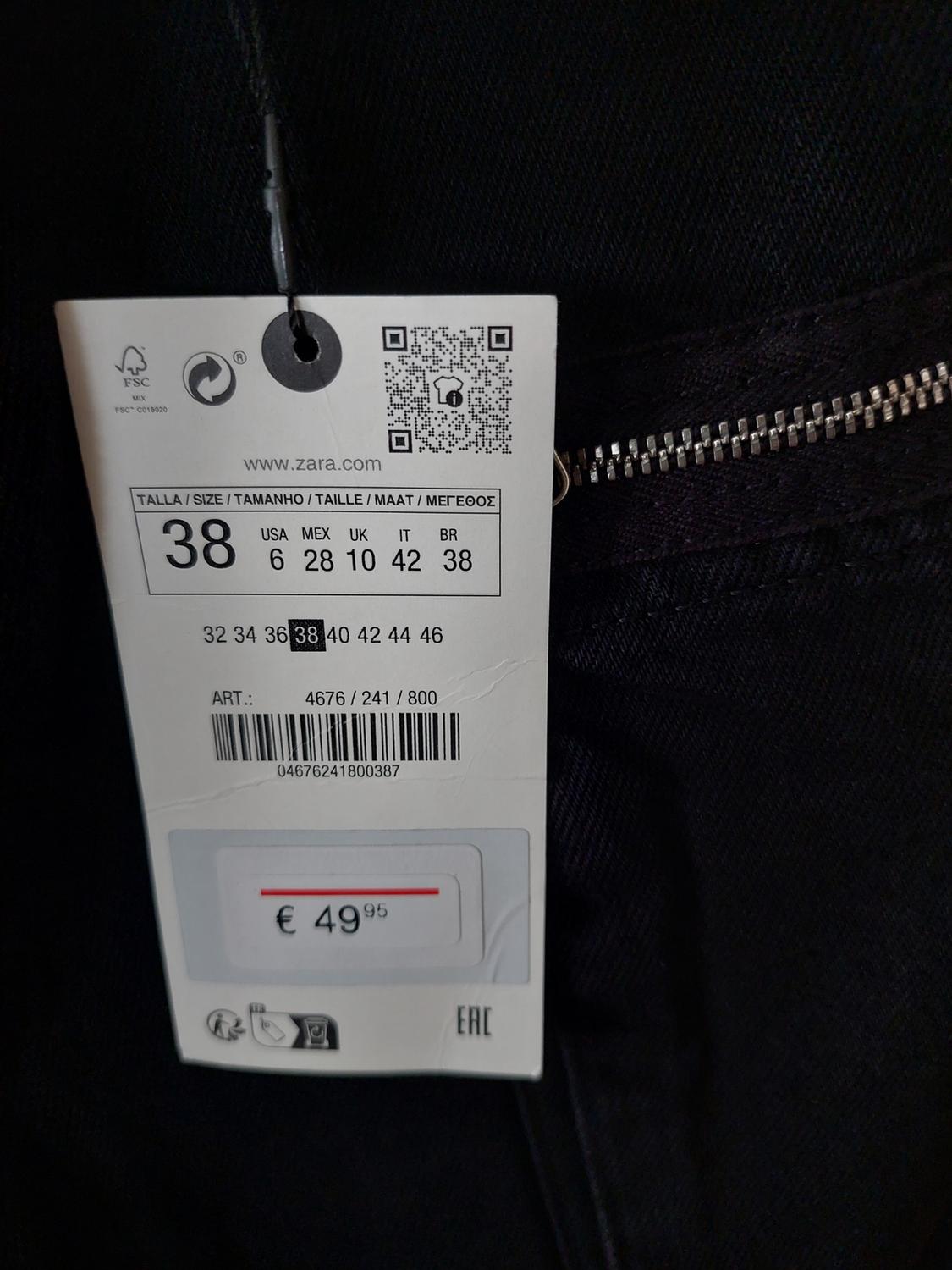ZW COLLECTION SLIM FIT MID-RISE CARGO JEANS - Image 3