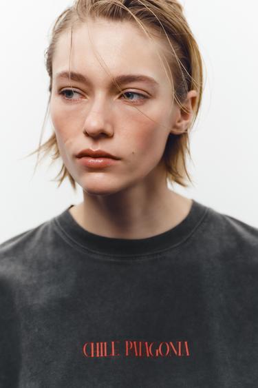 FADED-EFFECT CHILE T-SHIRT - Anthracite grey by Zara - Image 2