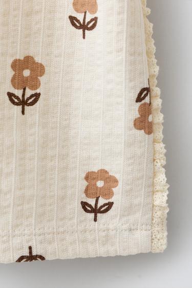 LACE PRINT T-SHIRT - Ecru by Zara - Image 3