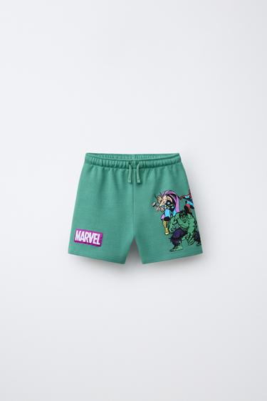 THE AVENGERS © MARVEL BERMUDA SHORTS - Mid-green by Zara