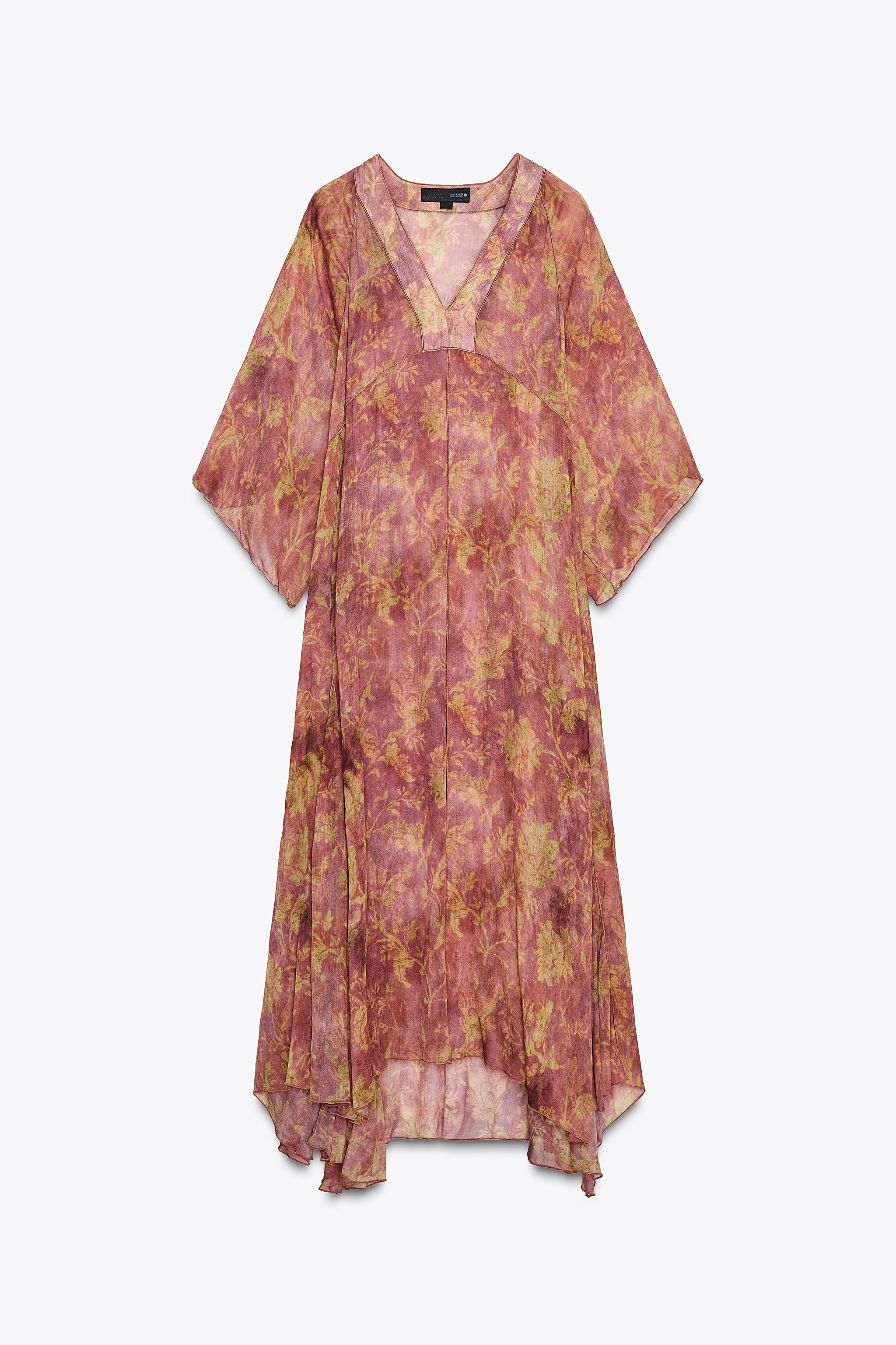 【ZARA】FLORAL PRINT DRESS ZW COLLECTION Pink | 3095/120/620 ZW COLLECTION FLORAL PRINT DRESS - Pink | ZARA United States