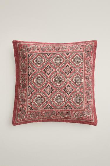 Zara FLORAL THROW PILLOW COVER - Beige