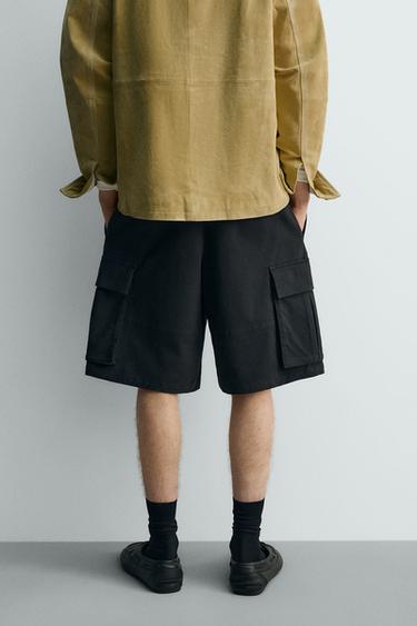 SHORT CARGO RELAXED FIT - Bleu marine de Zara - Image 2