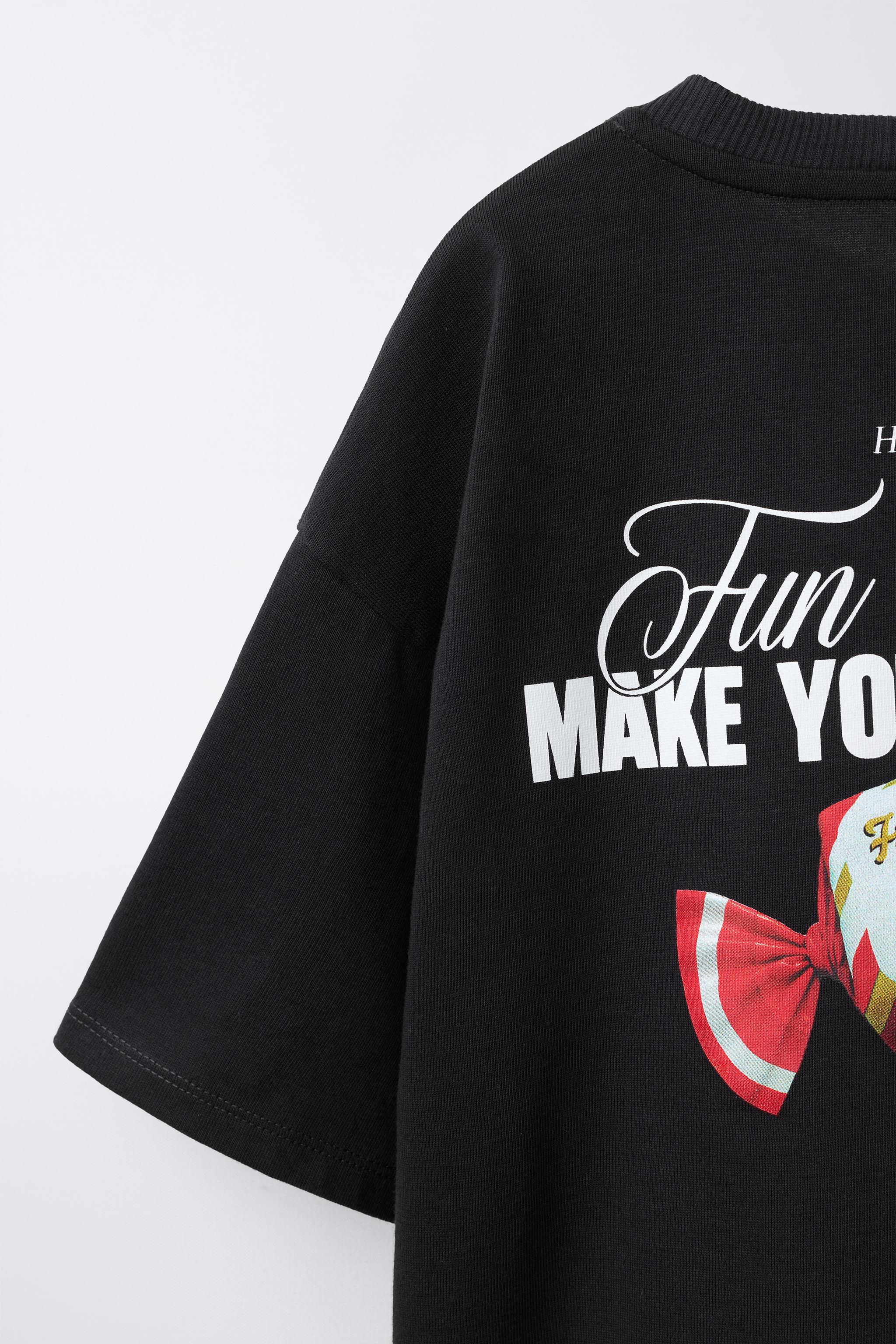 CHERRY AND CARAMEL PRINT T-SHIRT